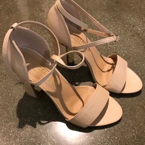 BRAND NEW! Nude block heels!